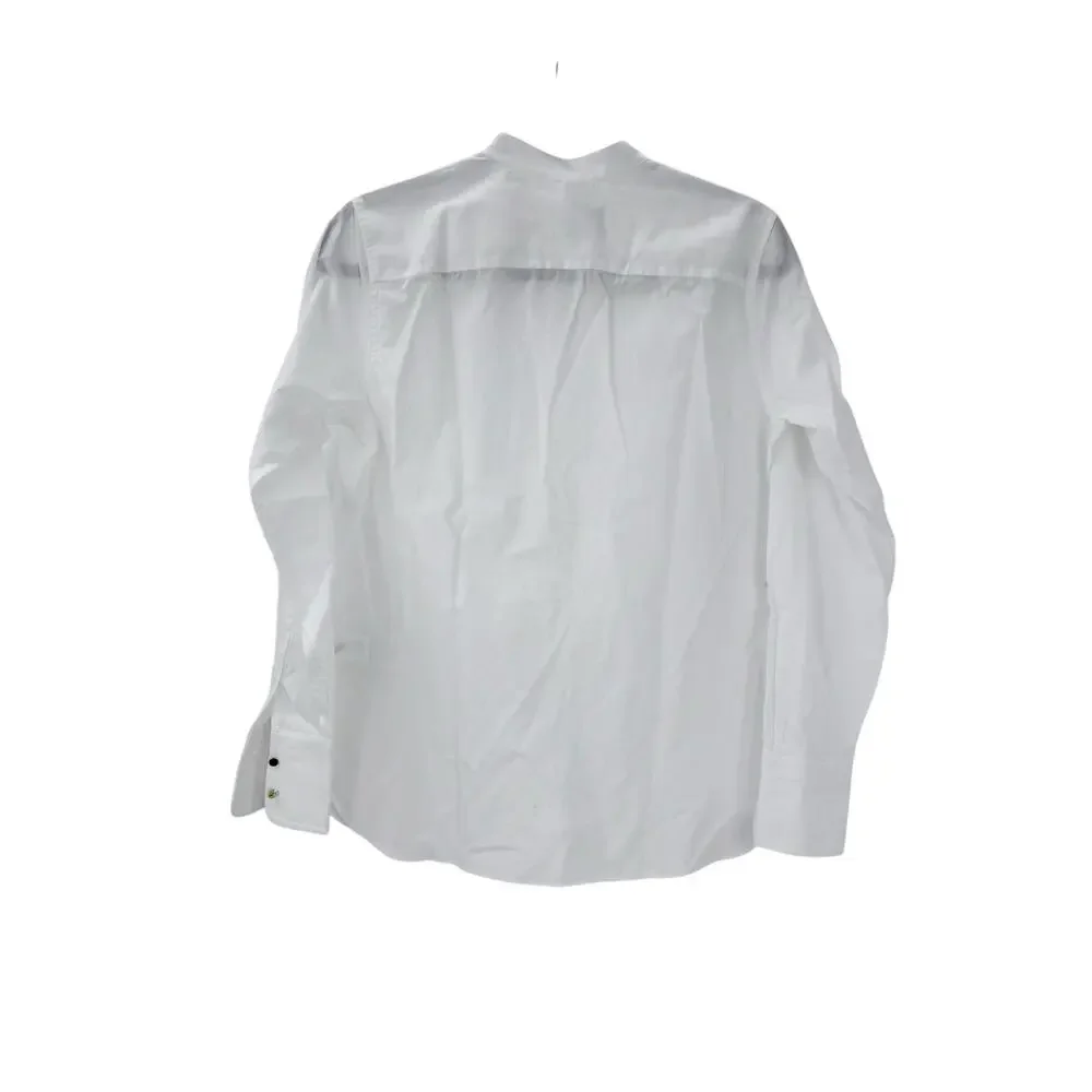 J. Crew Women's Button-Up Jules Tuxedo Shirt in Cotton Poplin White Size 2 NWT